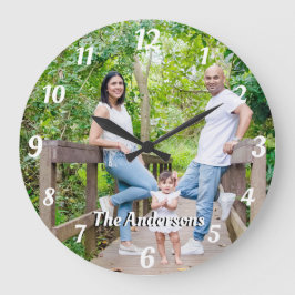 Reloj Redondo Grande Personalizado foto nombres personalizados letras b