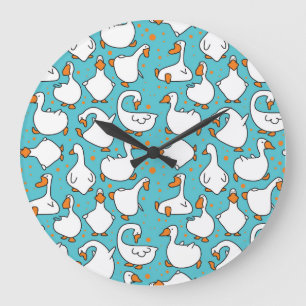 Reloj Redondo Grande Personalizado Goose Funny Vintage Ilustracion