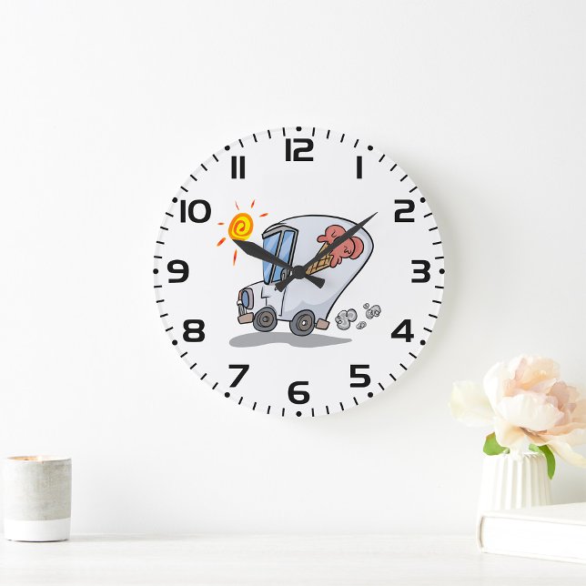 Reloj Redondo Grande Personalizado Helado Camión Divertido postre de ve (Subido por el creador)