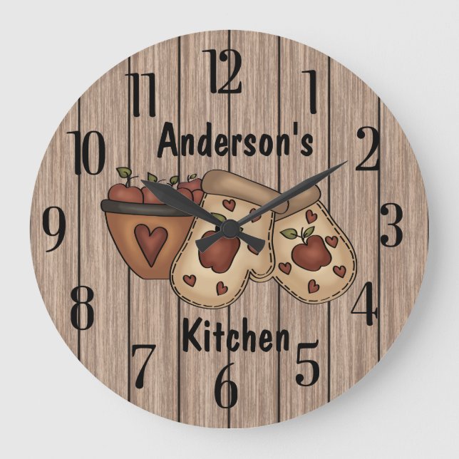 Reloj Redondo Grande Personalizado Kitchen (Anverso)