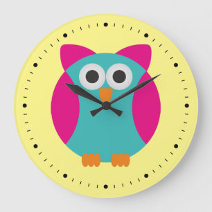 Reloj Redondo Grande Personalizado Owl