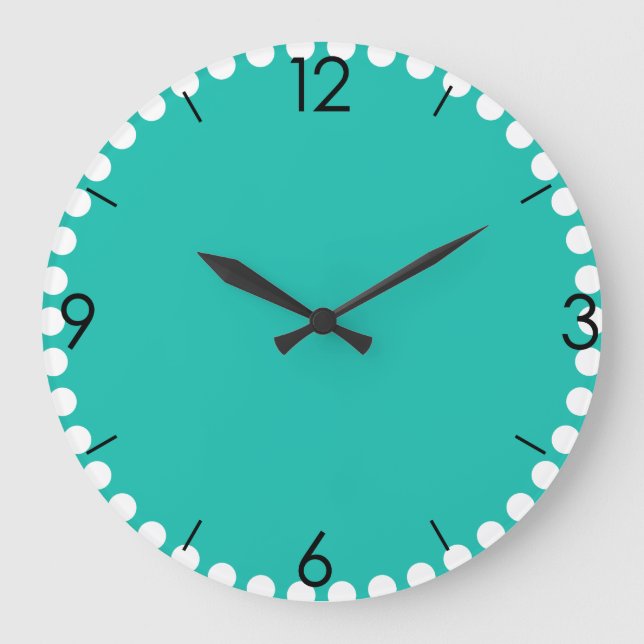 Reloj Redondo Grande Personalizado personalizado su propia foto y texto (Anverso)