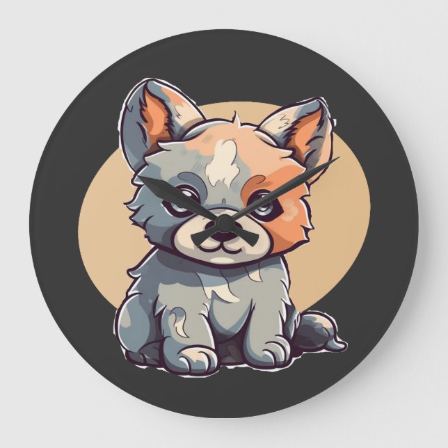 RELOJ REDONDO GRANDE PERSONALIZADO PUPPY (Anverso)