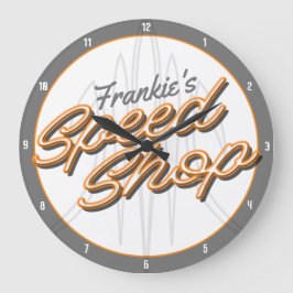 Reloj Redondo Grande Personalizado Speed Shop Pinstriping Hot Rod Garag