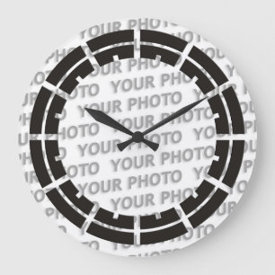 Reloj Redondo Grande Personalizado tu texto, imagen y color de fondo