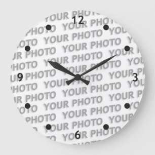 Reloj Redondo Grande Personalizado tu texto, imagen y color de fondo