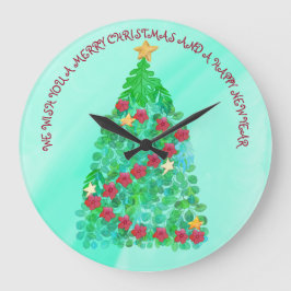 RELOJ REDONDO GRANDE PERSONALIZADOS LE QUEREMOS UNA NAVIDAD FEROZ