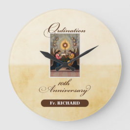 Reloj Redondo Grande Personalizar, ángeles del décimo aniversario de la