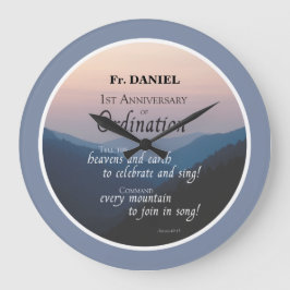 Reloj Redondo Grande Personalizar el primer aniversario de la ordenanza