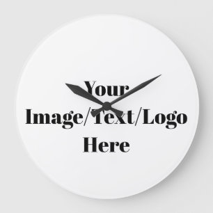 Reloj Redondo Grande Personalizar o Personalizar de plantillas en blanc