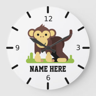 Reloj Redondo Grande Personalize Your Own Monkey