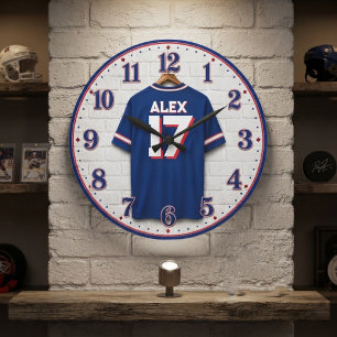 Reloj Redondo Grande Personalized Buffalo Football Jersey 