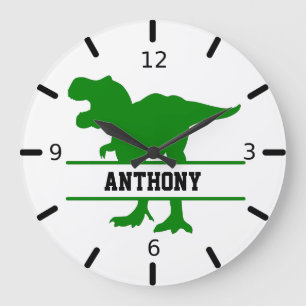 Reloj Redondo Grande Personalized Dinosaur