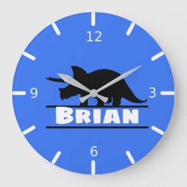 Reloj Redondo Grande Personalized Dinosaur Square Wall Clock