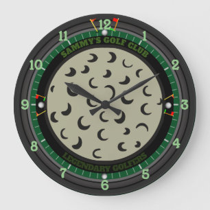 Reloj Redondo Grande Personalized Golf Ball Large Clock