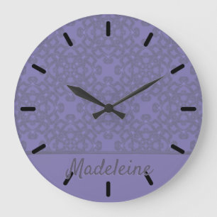 Reloj Redondo Grande Personalized lavender pattern