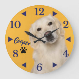 Reloj Redondo Grande Personalized Pet Photo Dog Lover with Photo