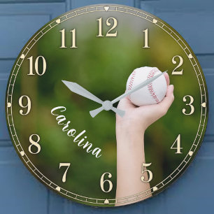 Reloj Redondo Grande Personalized Softball Pitcher Custom Name