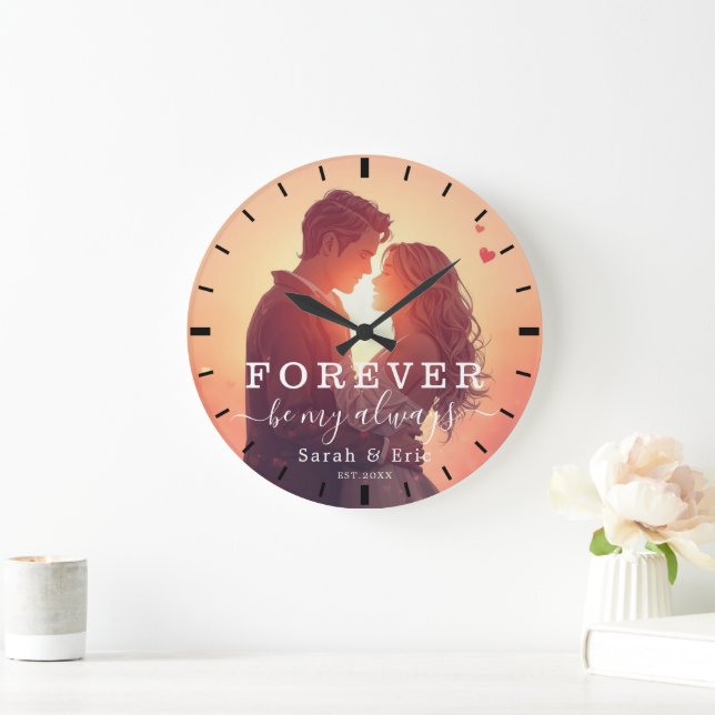 Reloj Redondo Grande Personalized Valentine’s Day Gift (Hogar)