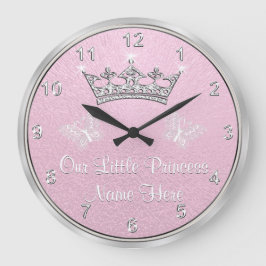 Reloj Redondo Grande Personalizó a nuestra pequeña princesa Clock,