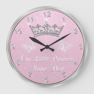 Reloj Redondo Grande Personalizó a nuestra pequeña princesa Clock,