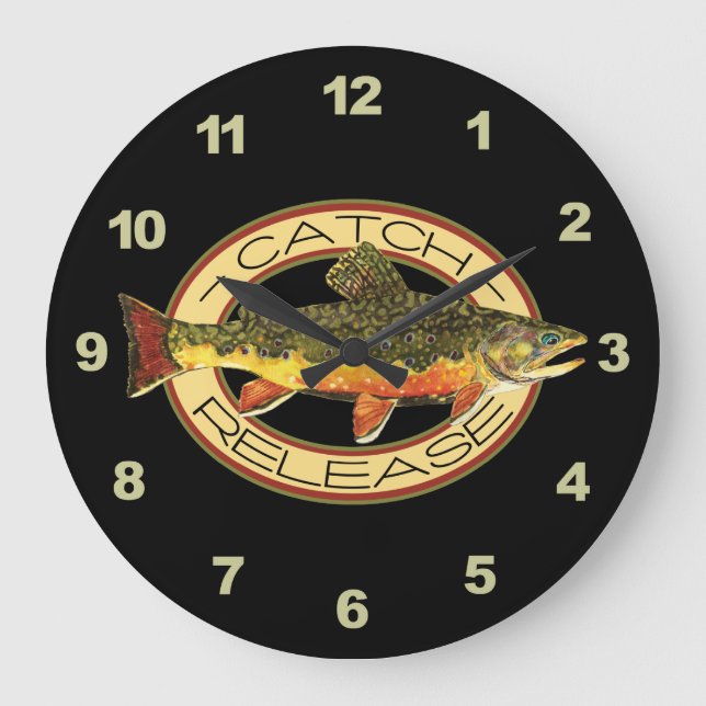 Reloj Redondo Grande Pesca de trucha (Anverso)
