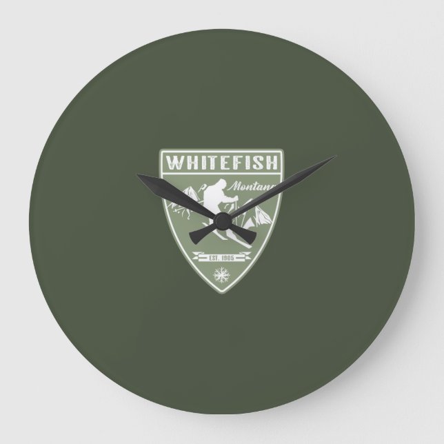 Reloj Redondo Grande Pescado blanco Montana (Anverso)