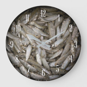 Reloj Redondo Grande Pescado en un cubo de agua