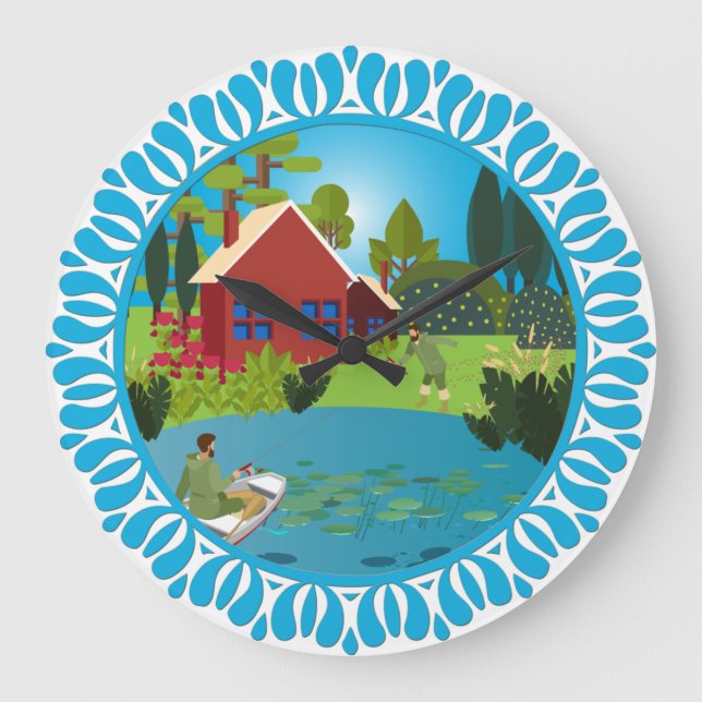 Reloj Redondo Grande Pescadores (Anverso)