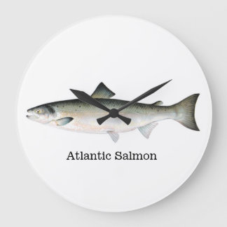 Reloj Redondo Grande Pescados del salmón atlántico