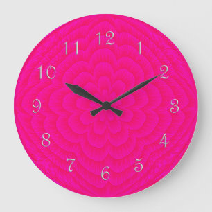 Reloj Redondo Grande Pétalos estratificados de pared redonda Reloj-PIN