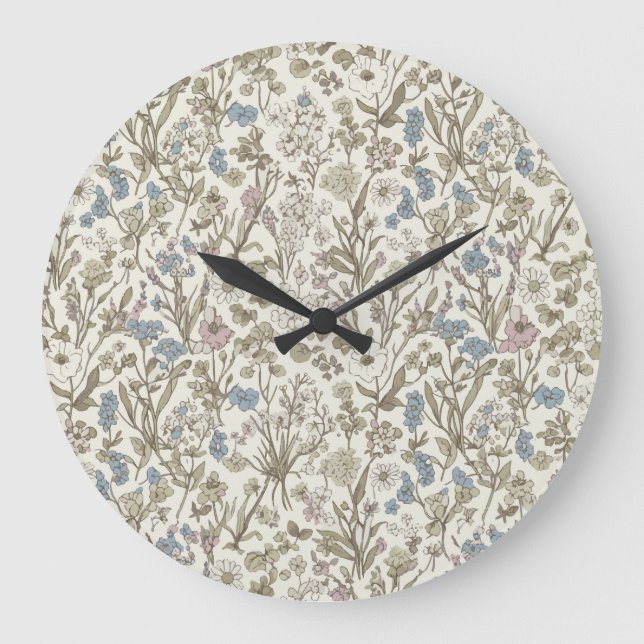 Reloj Redondo Grande Pétalos Indomables (Anverso)