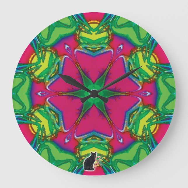 Reloj Redondo Grande Petals Kaleidoscope (Anverso)