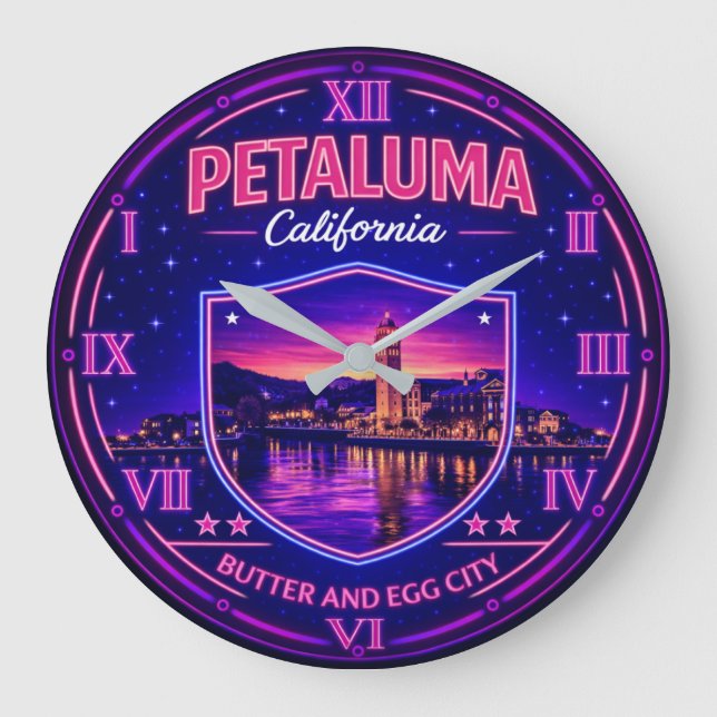 Reloj Redondo Grande Petaluma California (Anverso)