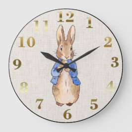 Reloj Redondo Grande Peter the Rabbit Beige Linen Background