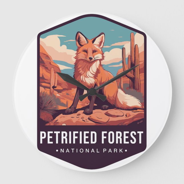 RELOJ REDONDO GRANDE PETRIFIED FOREST NATIONAL PARK CLOCK 2025 (Anverso)