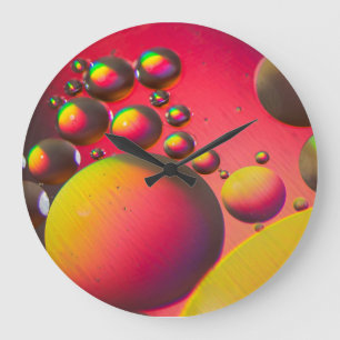 Reloj Redondo Grande Petróleo en el agua