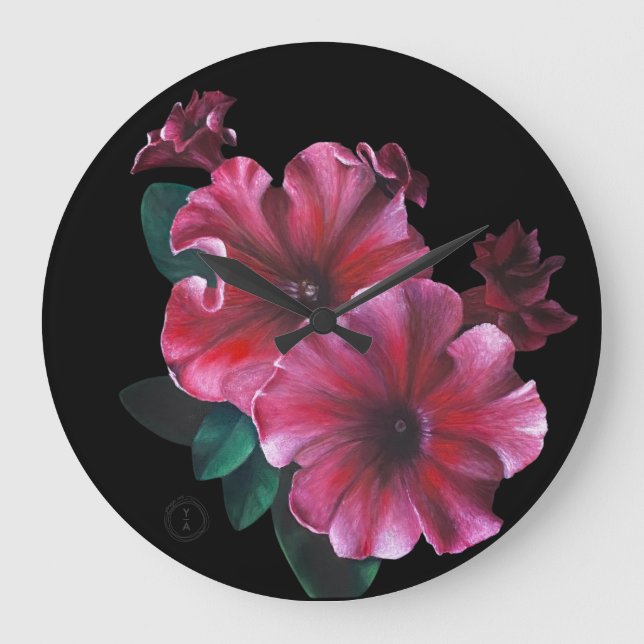 Reloj Redondo Grande Petunia flower clock (Anverso)