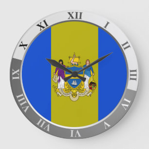 Reloj Redondo Grande Philadelphia flag Large Clock