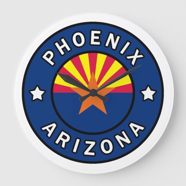 Reloj Redondo Grande Phoenix Arizona (Anverso)