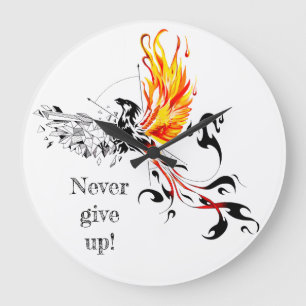 Reloj Redondo Grande Phoenix - Never up give!