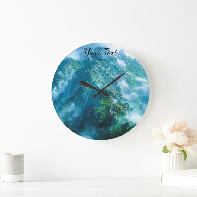 Reloj Redondo Grande Picos de montaña (Hogar)