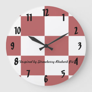 Reloj Redondo Grande Pie de fresa ruibarbo