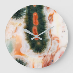 Reloj Redondo Grande Piedra de jasper oceánico encontrada en Madagasca