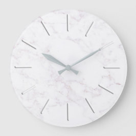 Reloj Redondo Grande piedra de mármol blanco falso