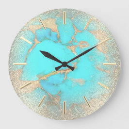 Reloj Redondo Grande piedra turquesa