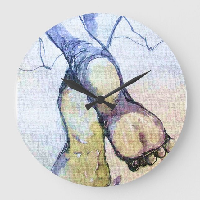 Reloj Redondo Grande Pies (Anverso)