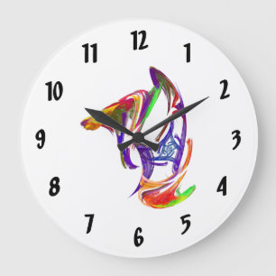 Reloj Redondo Grande Pieza de ajedrez de caballo