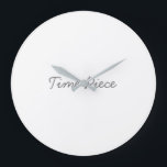 Reloj Redondo Grande Pieza de tiempo Impresión Color de la mano gris es<br><div class="desc">Pieza de tiempo Impresión Color Gris Mano Elegante Aspecto Reloj Grande. Un reloj de pared es un dispositivo de mantenimiento de tiempo diseñado para montarse en una pared. Incluye marcadores de hora, marcadores de minuto y números o símbolos para indicar las horas. Los relojes de las paredes son una amplia...</div>
