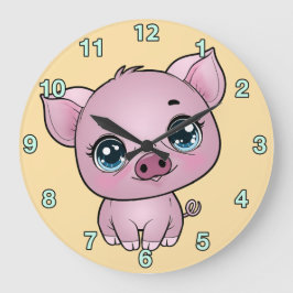 Reloj Redondo Grande Piglet Wall Clock